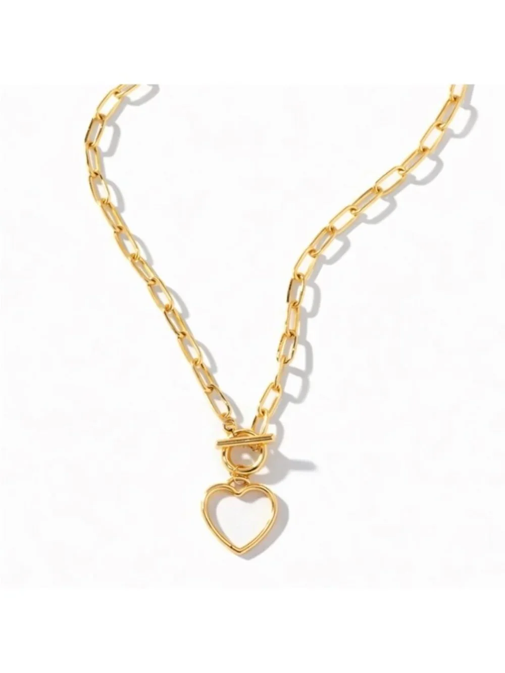 New! Gold Heart Chain Necklace  NWOT